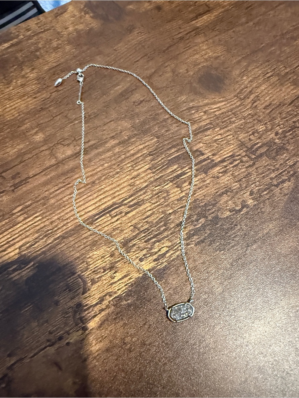 Kendra Scott Dainty Silver Crystal Pendant Necklace